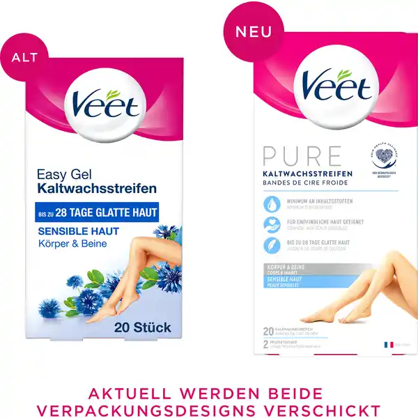 Pure Kaltwachsstreifen Körper & Beine Sensible Haut