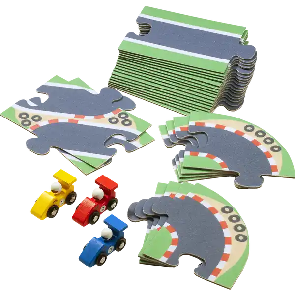 Filzstraßen-Puzzle Rennwagen