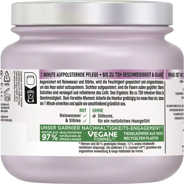 1-Minute Haarkur Reiswasser Ritual