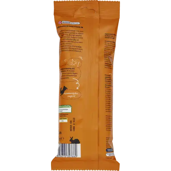 Nager-Sticks mit Äpfeln und Wallnüssen