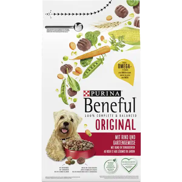 Hundetrockenfutter Original mit Rind & Gartengemüse
