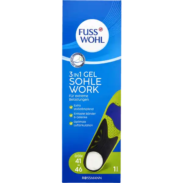 3 IN 1 Gel Sohle Work Größe 41-46