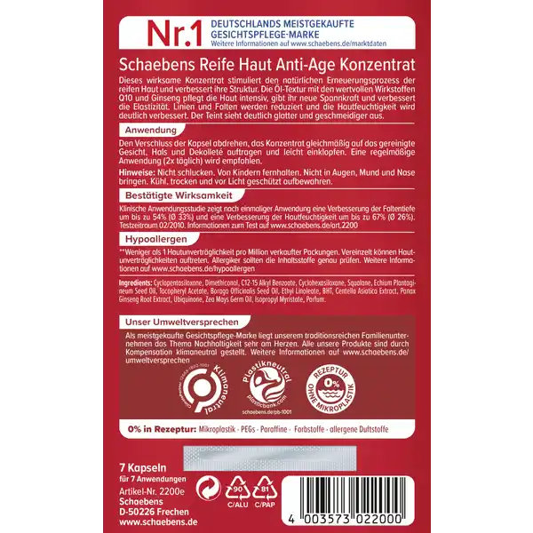 Reife Haut Anti-Age Konzentrat