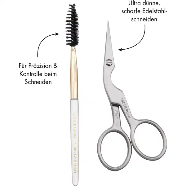 Brow Shaping Scissors & Brush - Augenbrauenschere & Augenbrauenbürstchen