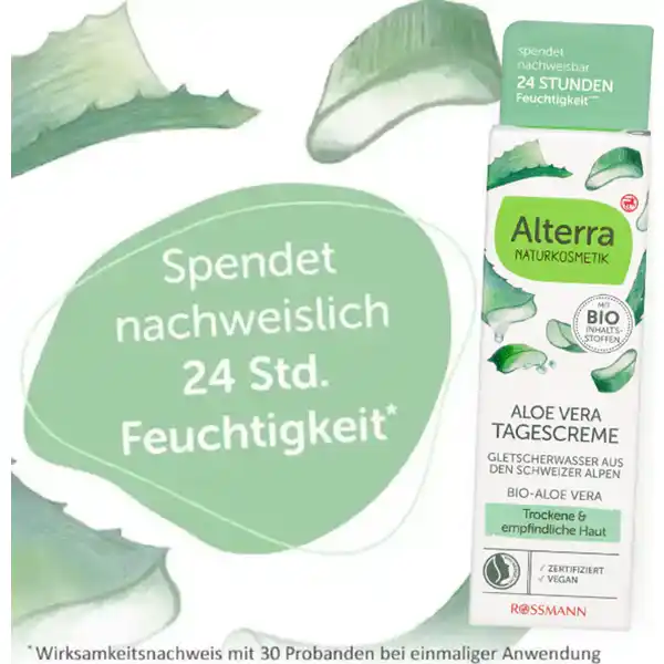 Tagescreme Bio-Aloe Vera & Gletscherwasser