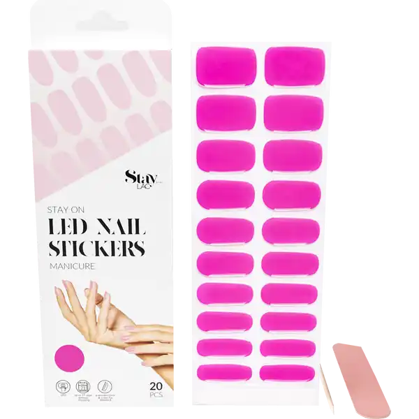 Stay On LED Nagelsticker - Stay Pink