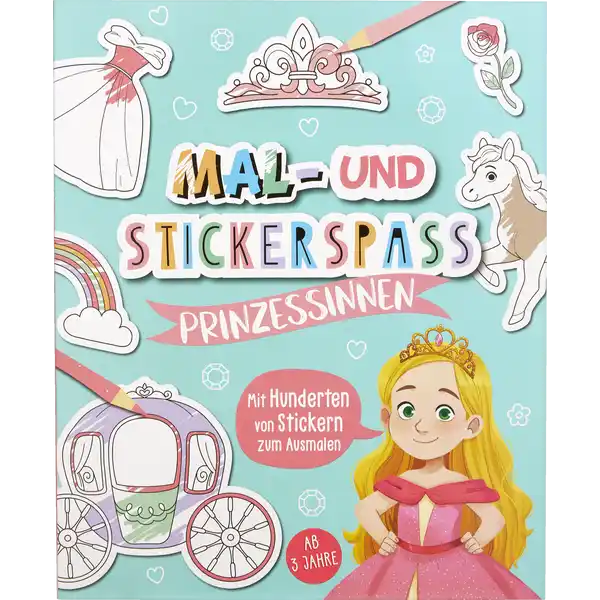 Mal- und Stickerspaß Prinessinnen