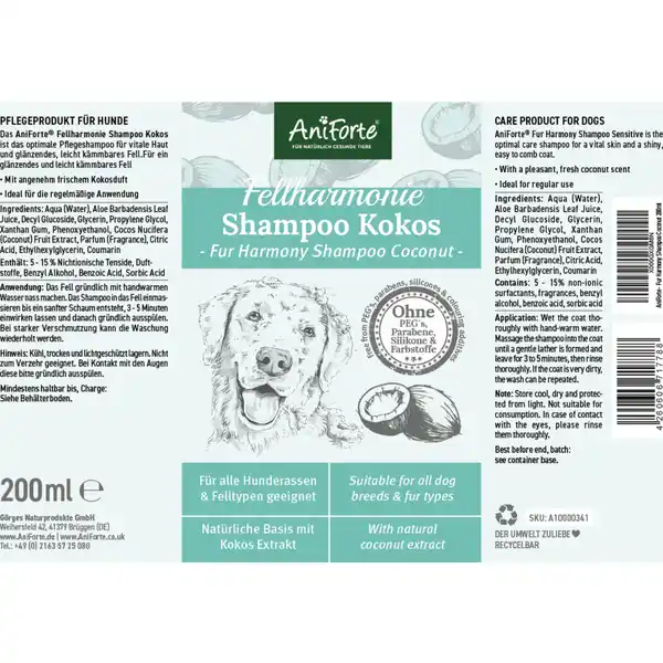 Fellharmonie Shampoo Kokos