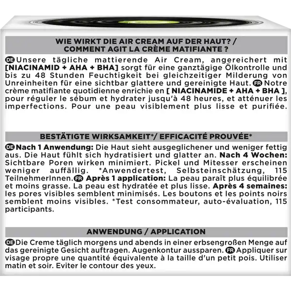 Hautklar Gesichtscreme 3in1 Mattierende Air Cream