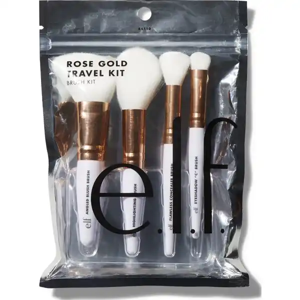 Rose Gold Travel Brush Kit