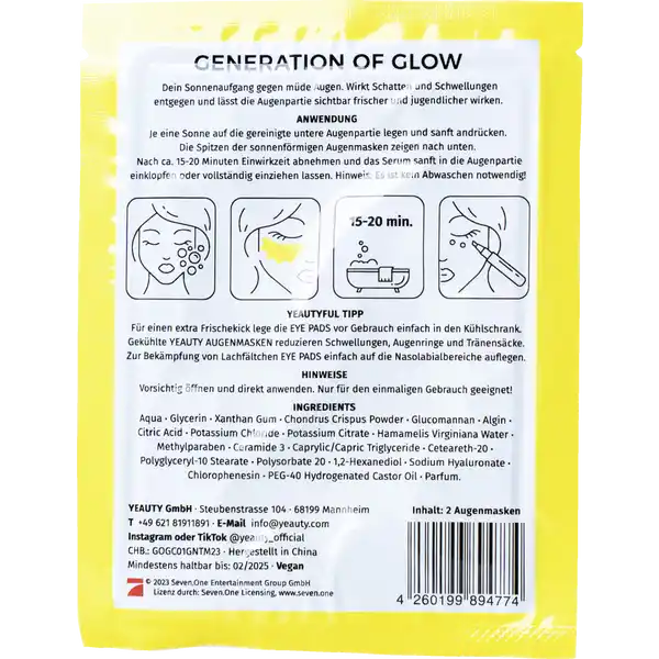 Eye Pad Mask Generation of Glow