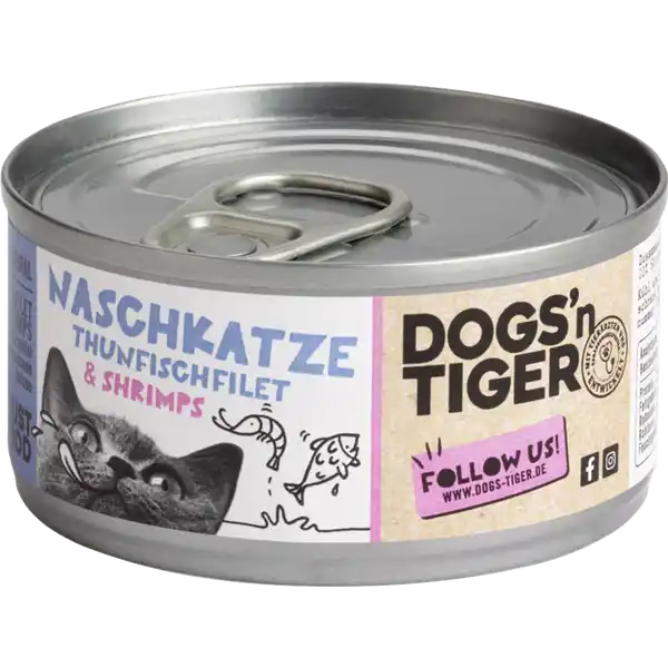 Naschkatze Thunfischfilet und Shrimps