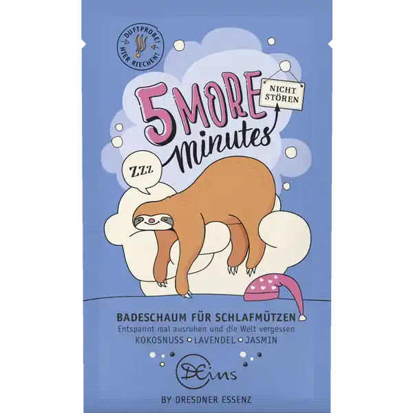 5 more minutes Badeschaum für Schlafmützen