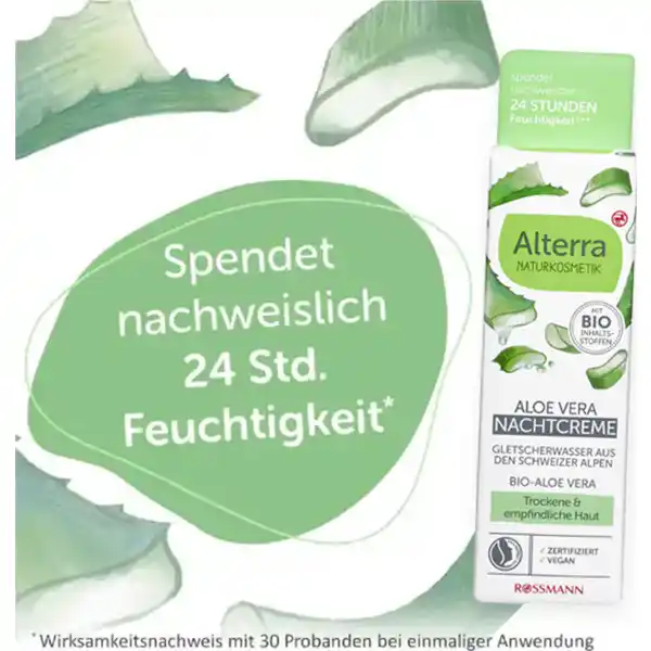 Nachtcreme Bio-Aloe Vera & Gletscherwasser