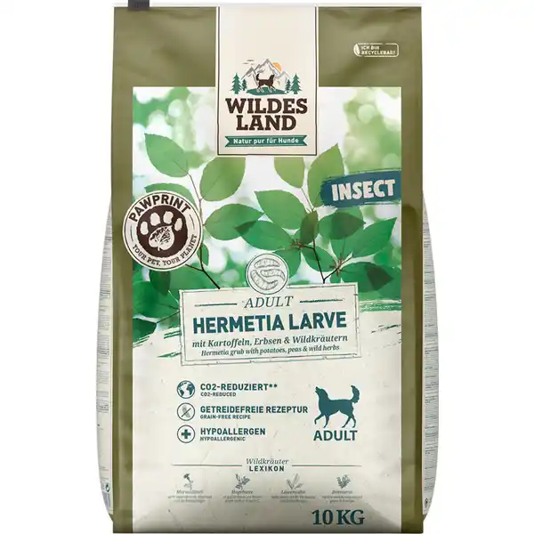Hundefutter Adult PawPrint Insect Hermetia Larve