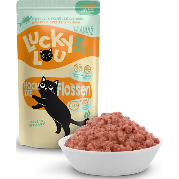 Adult Geflügel & Forelle mit Birne