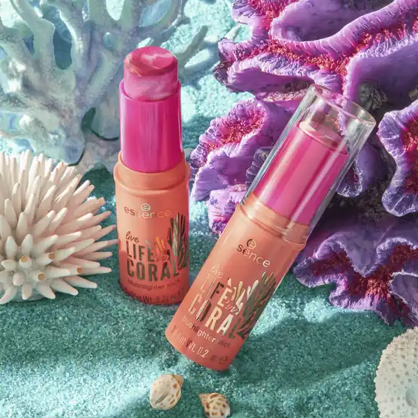 live LIFE in CORAL blushlighter stick 01 Glowin' Coraltastic, Baby!