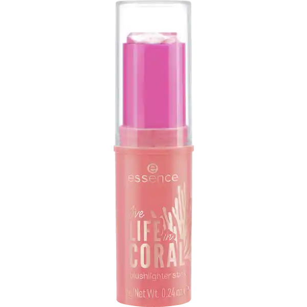live LIFE in CORAL blushlighter stick 01 Glowin' Coraltastic, Baby!