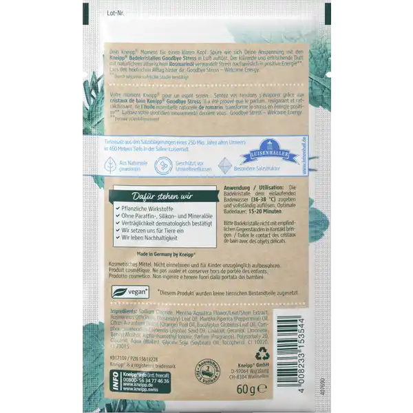 Badekristalle Goodbye Stress