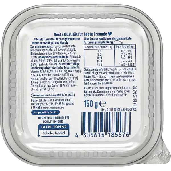 Schlemmer-Menü mit Geflügel & Nudeln