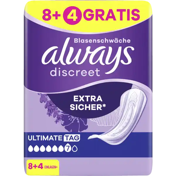 Discreet Inkontinenz Ultimate Tag 8+4