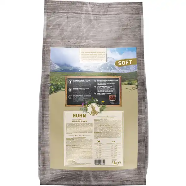 Hundefutter Adult Soft Huhn mit Reis und Wildkräutern