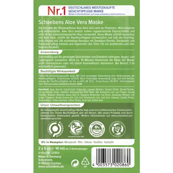 Aloe Vera Maske