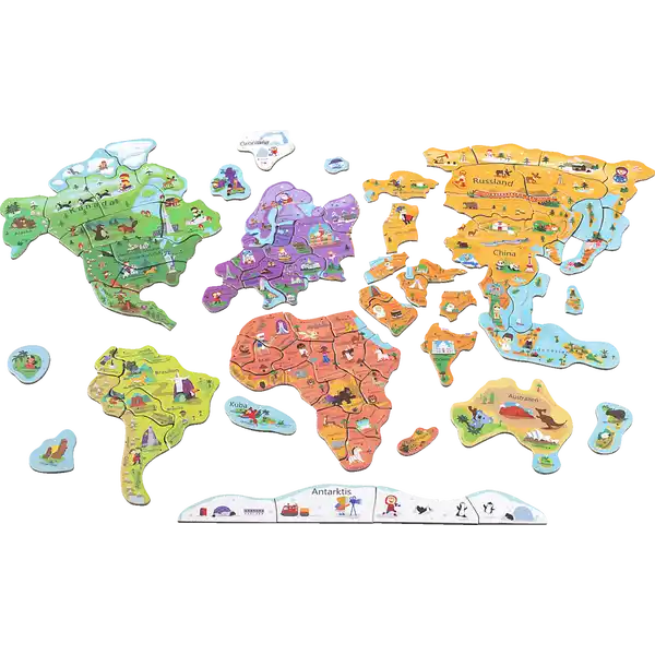Magnetisches Weltkartenpuzzle