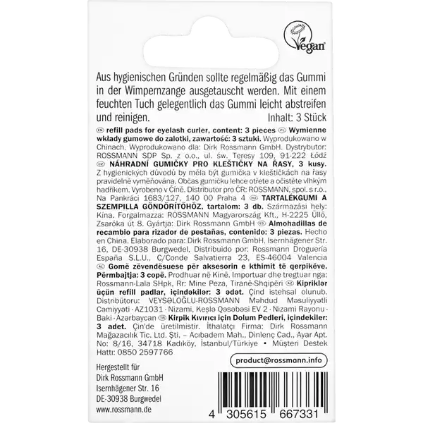 Ersatzgummis für Wimpernzange