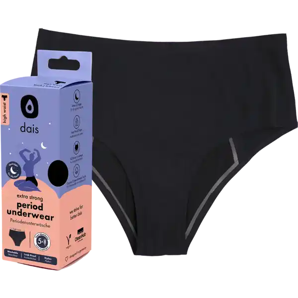 Periodenunterwäsche High Waist Overnight Gr. M schwarz