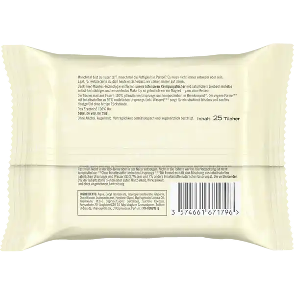 Intensive Reinigungstücher mit natürlichem Jojobaöl