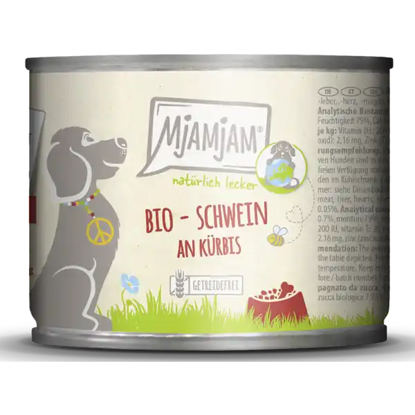 Bio natürlich lecker - Schwein an Kürbis