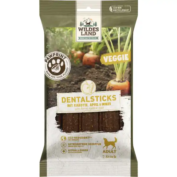Hundesnack Dentalsticks mit Karotte Veggie