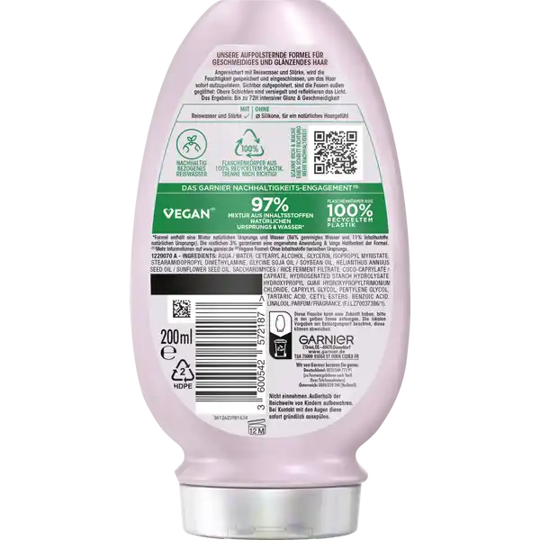 Glättende Spülung Reiswasser Ritual & Stärke