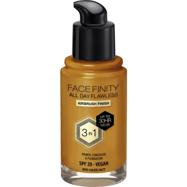 Facefinity All Day Flawless Foundation Farbe W95 Hazelnut