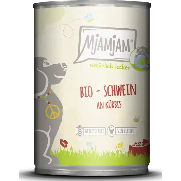 Bio natürlich lecker - Schwein an Kürbis