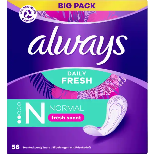 Daily Fresh Slipeinlagen Normal mit Frischeduft Big Pack