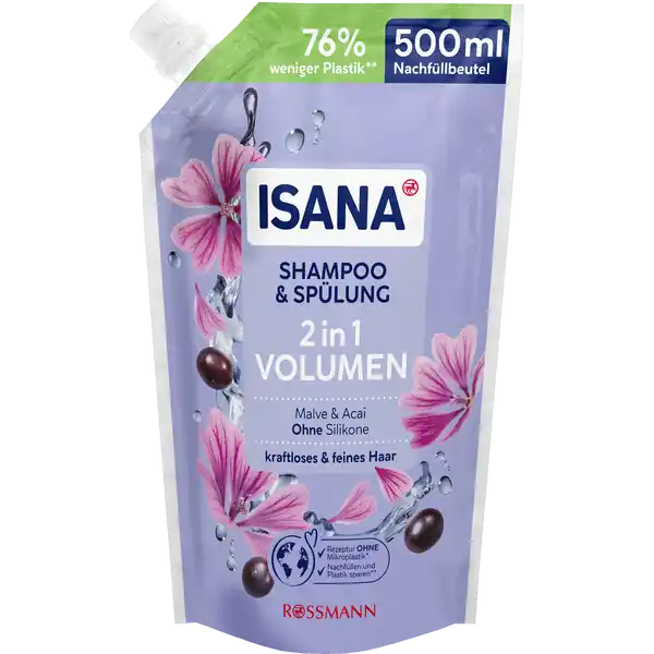 Shampoo & Spülung 2in1 Volumen Nachfüllbeutel