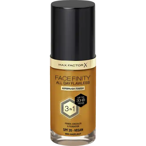 Facefinity All Day Flawless Foundation Farbe W95 Hazelnut