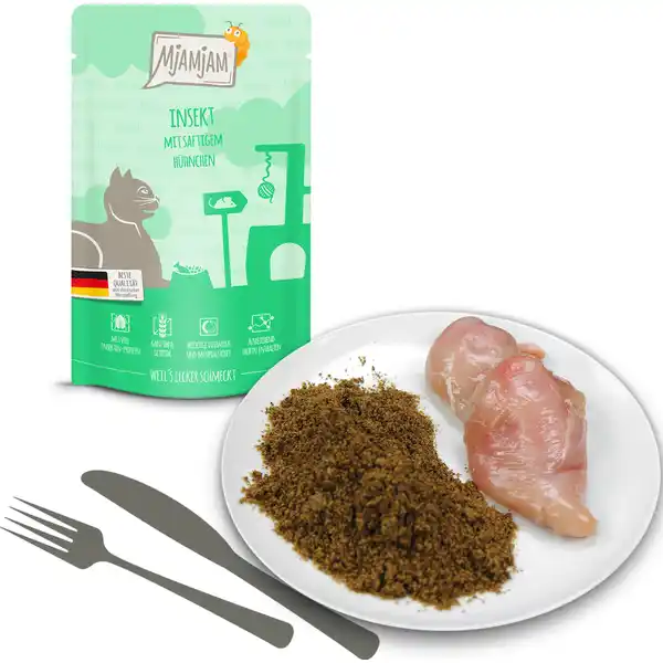 Insekt mit saftigem Hühnchen