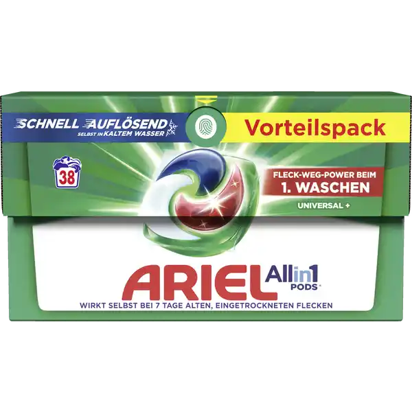 Universal+ All-in-1 Pods Vollwaschmittel Flüssig 38WL