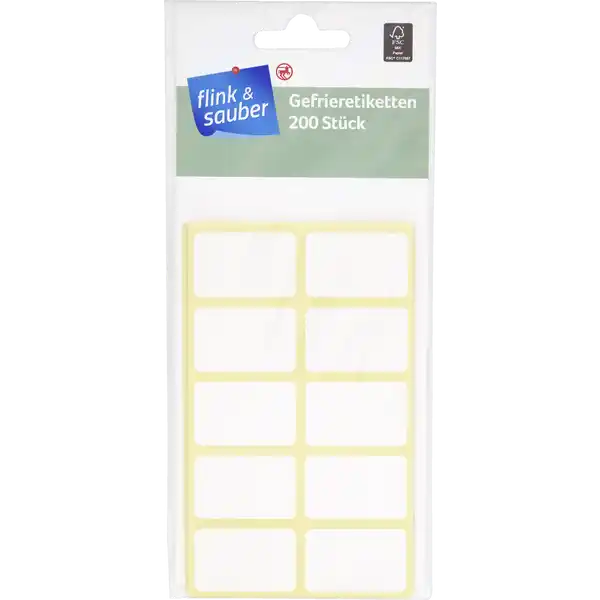 FLINK UND SAUBER GEFRIERETIKETTEN BUNT