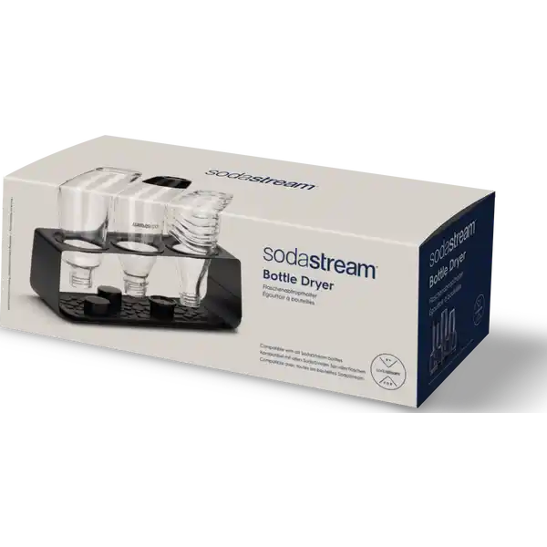 Abtropfhalter für Flaschen schwarz