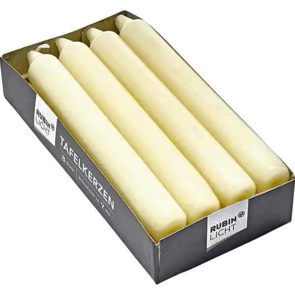 8ER PACK TAFELKERZEN CHAMPAGNER