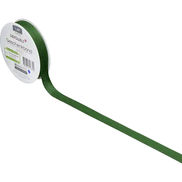 Geschenkband matt dunkelgrün