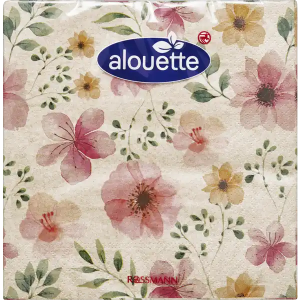 Recycling-Serviette Aquarellblüten