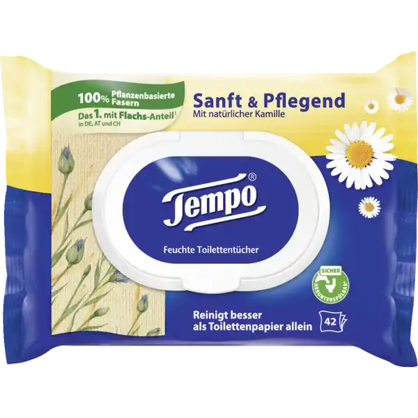 Feuchte Toilettentücher Sanft & Pflegend Kamille