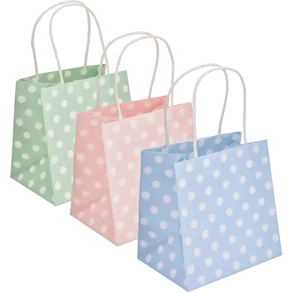 3er Set Geschenktüten Punkte / uni