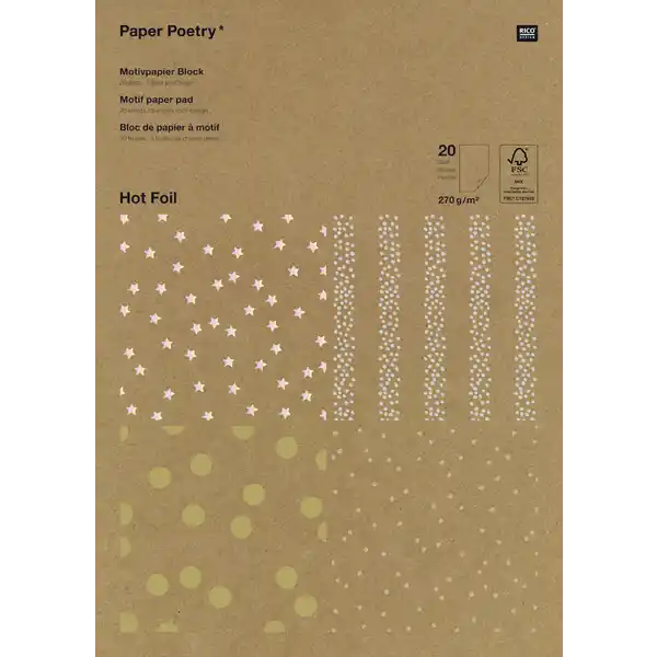 Motivpapier Block sortiert