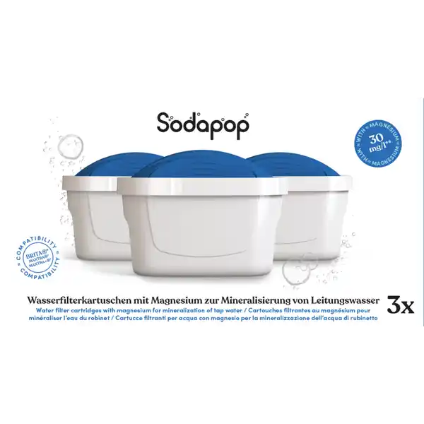 3er Set Wasserfilter Magnesium